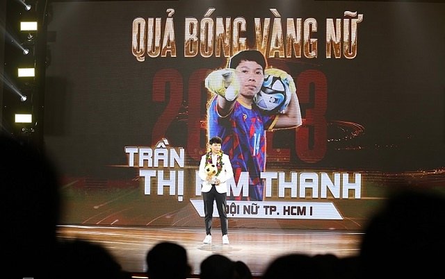 Thủ môn Kim Thanh giành quả bóng vàng 2023